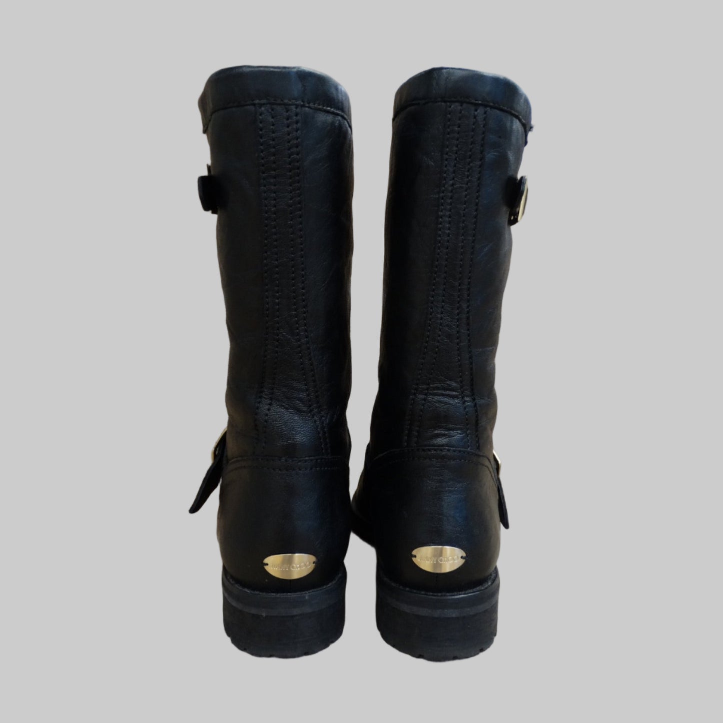 JIMMY CHOO Scarpa stivale in pelle nera