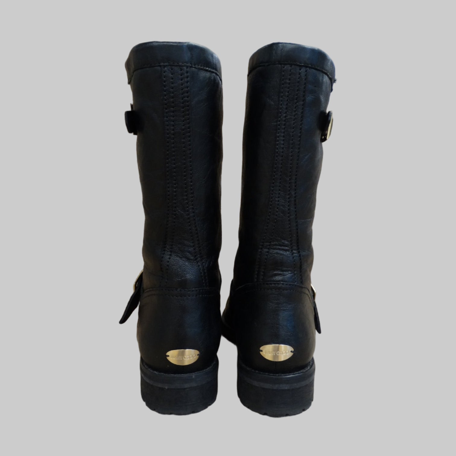 JIMMY CHOO Scarpa stivale in pelle nera