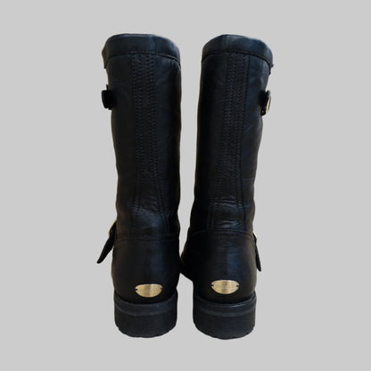 JIMMY CHOO Scarpa stivale in pelle nera