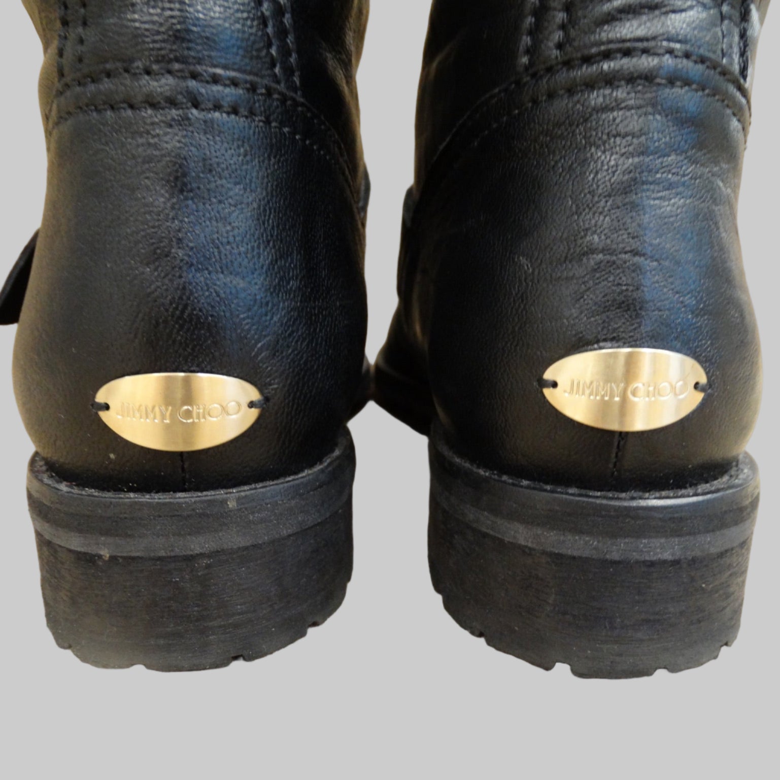 JIMMY CHOO Scarpa stivale in pelle nera