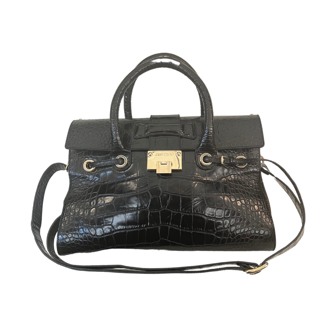Jimmy Choo Borsa stampa cocco nera