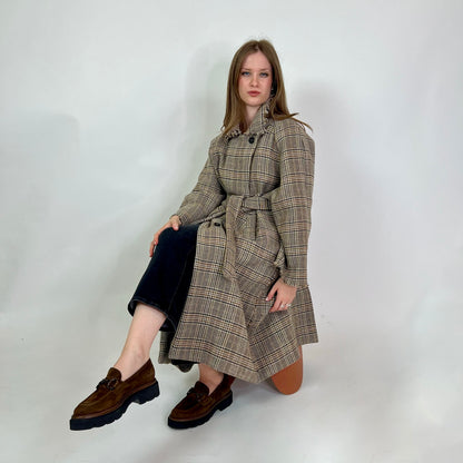 KASSL EDITION Cappotto prince de galles beige e marrone 