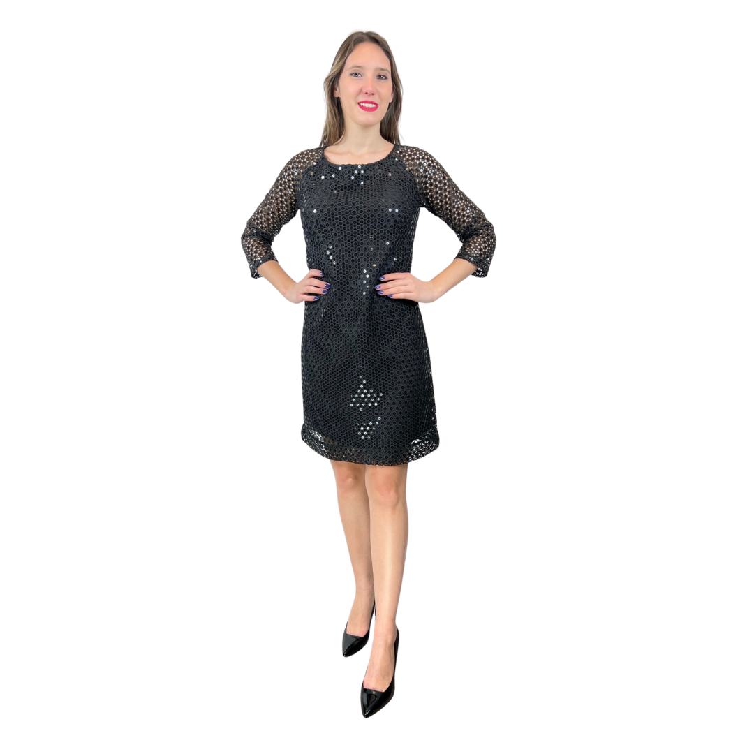 LILLY PULITZER Abito nero forato in pizzo