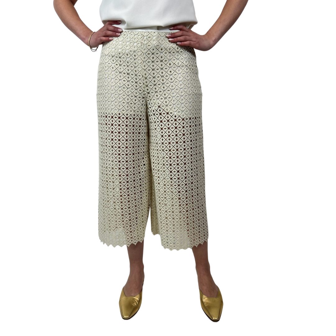 LIVIANA CONTI Pantalone in pizzo macramé