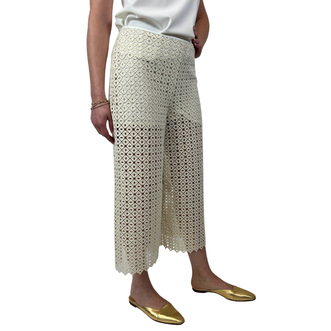 LIVIANA CONTI Pantalone in pizzo macramé