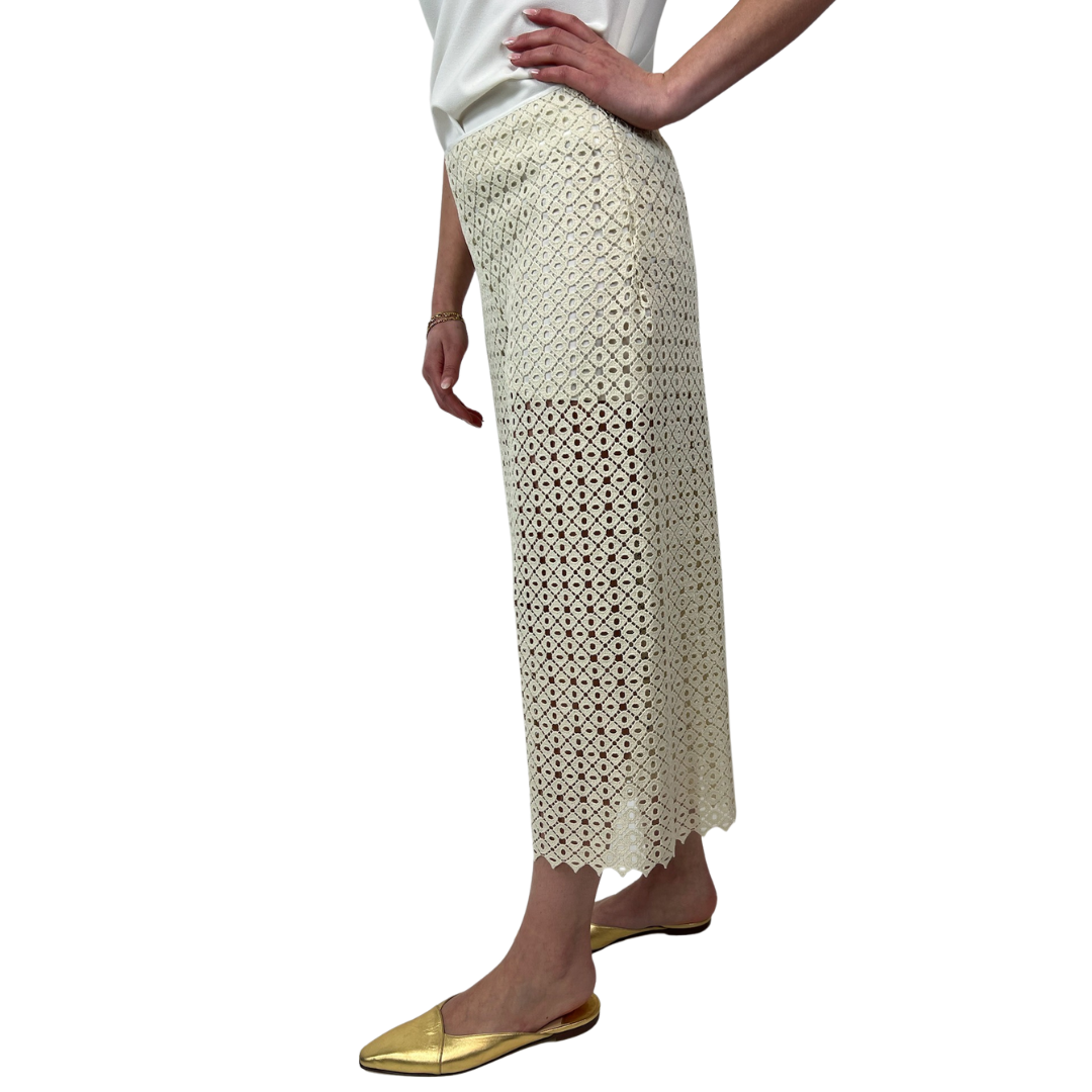 LIVIANA CONTI Pantalone in pizzo macramé