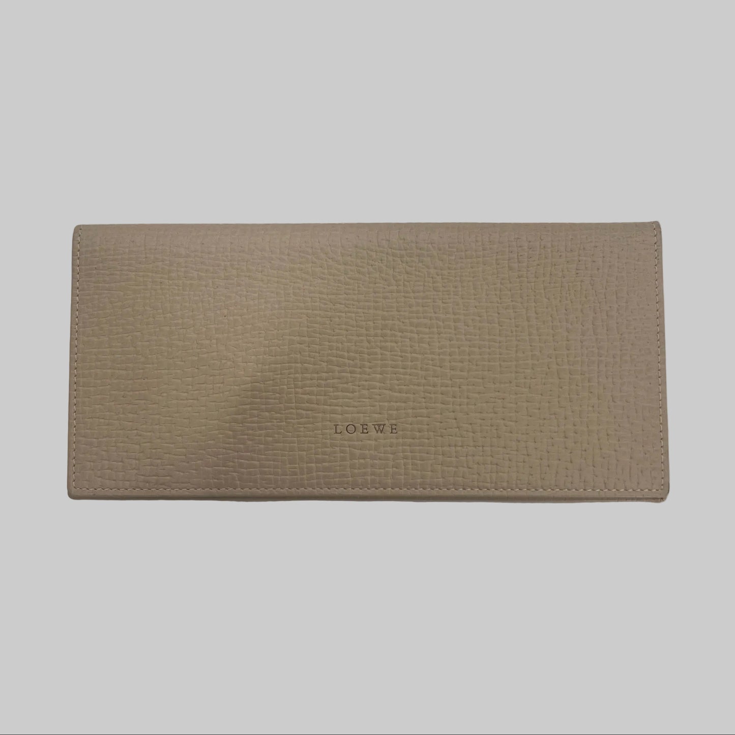 LOEWE Porta documenti in pelle martellata beige chiara