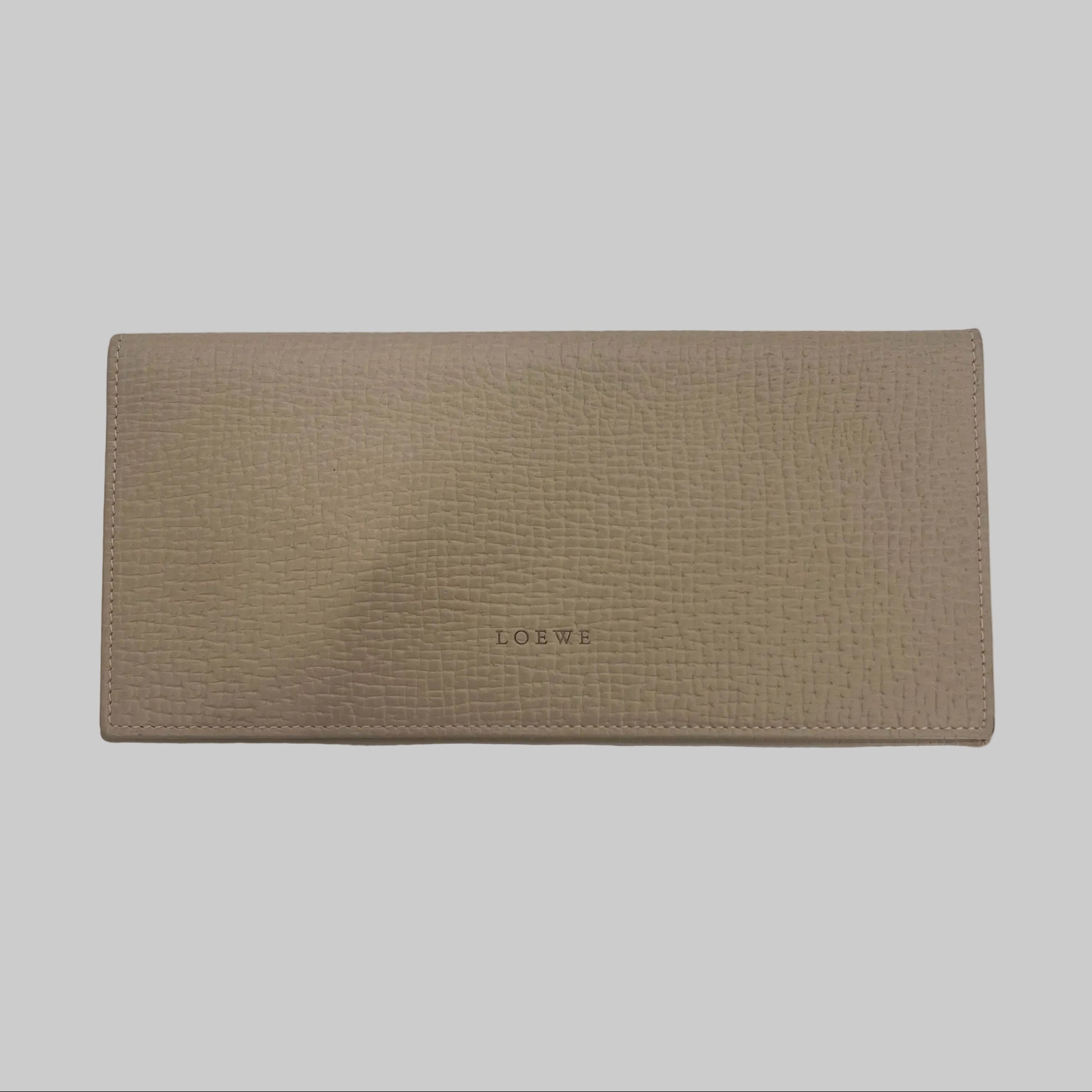 LOEWE Porta documenti in pelle martellata beige chiara