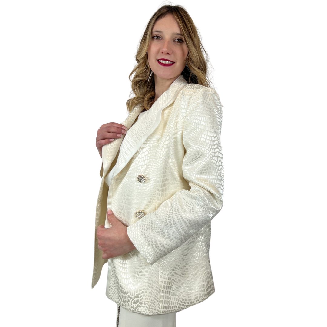 LORD & TAILOR Giacca in seta bianca