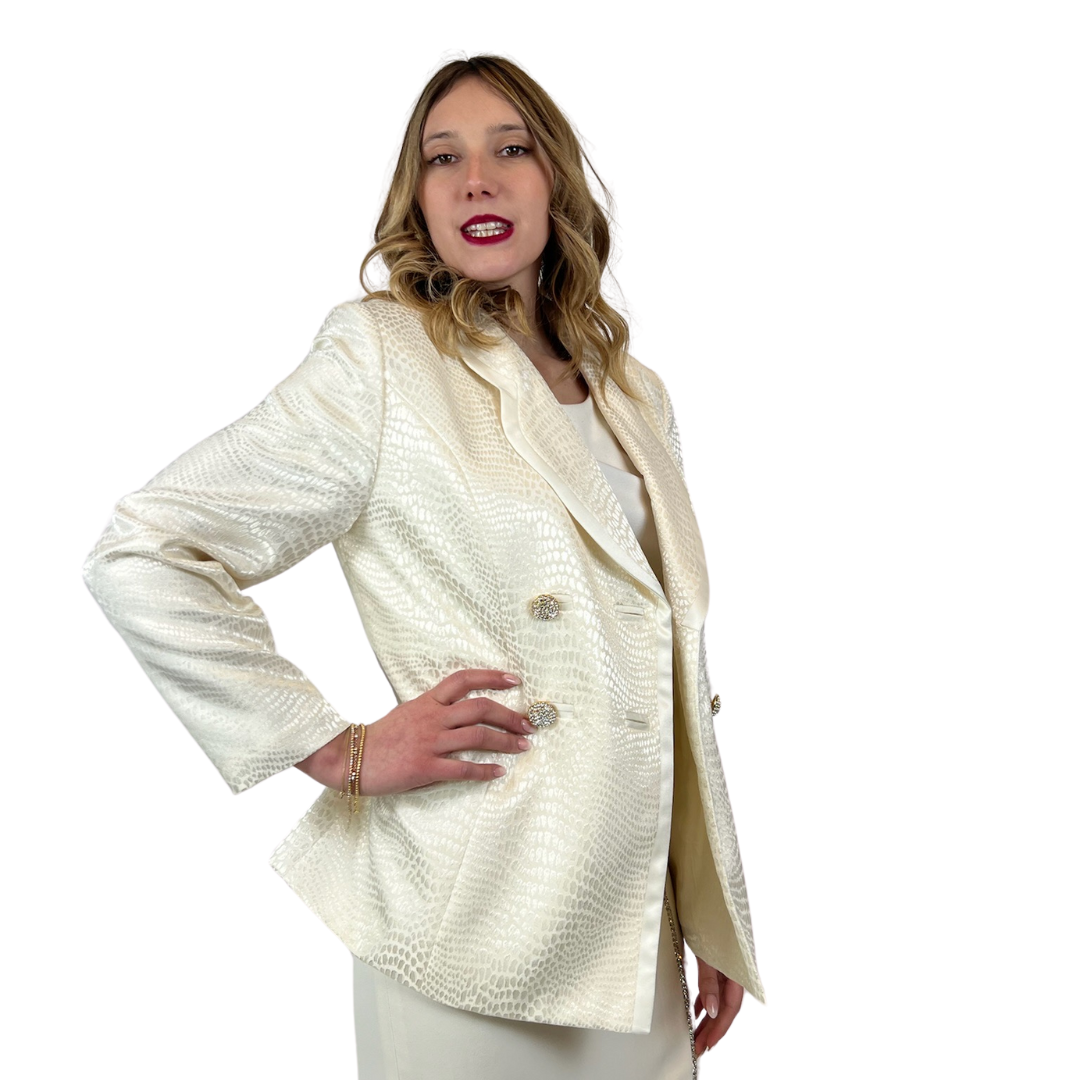 LORD & TAILOR Giacca in seta bianca