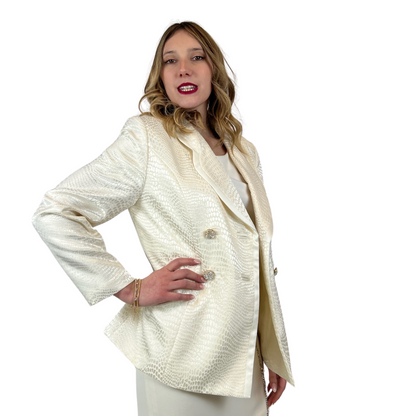 LORD & TAILOR Giacca in seta bianca