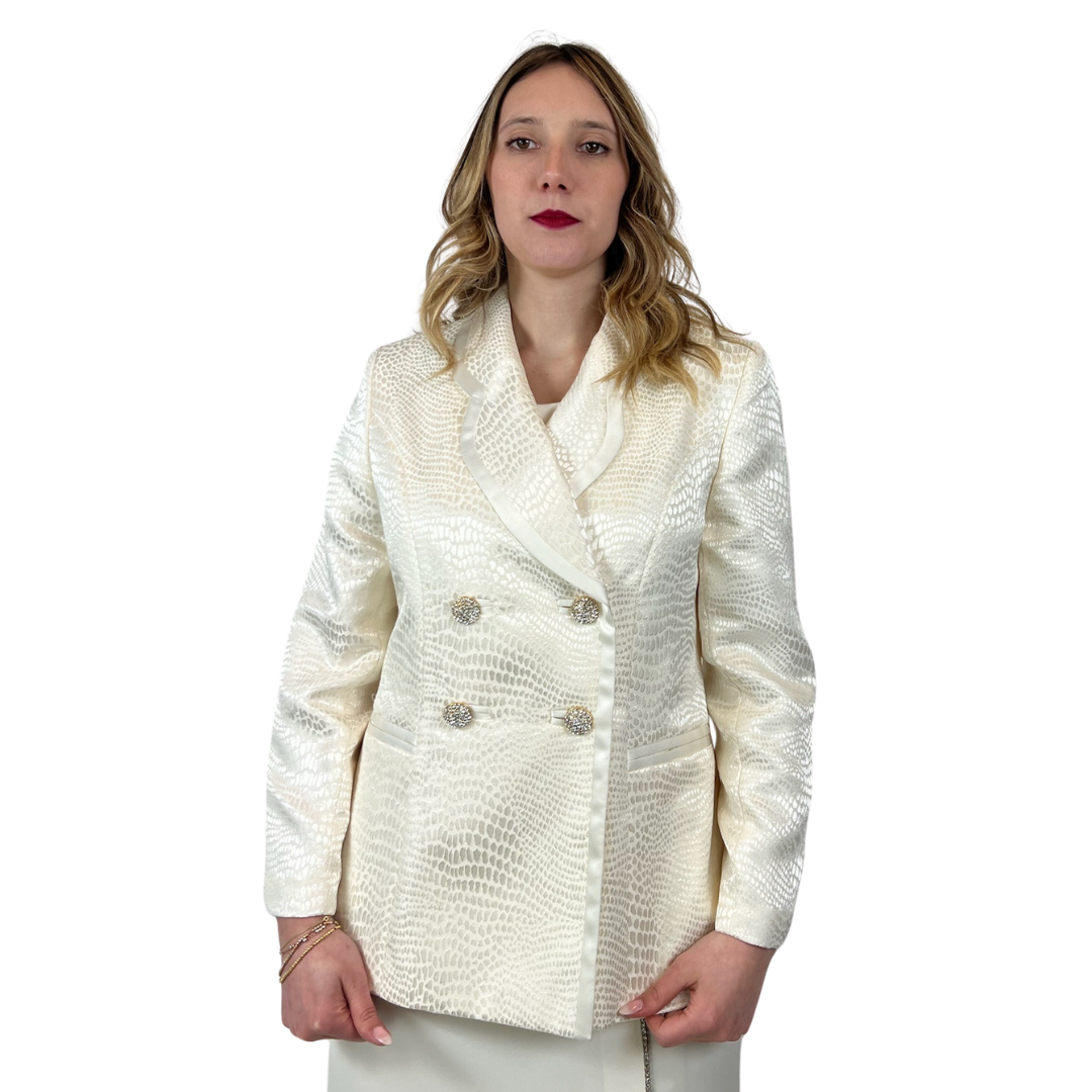 LORD & TAILOR Giacca in seta bianca