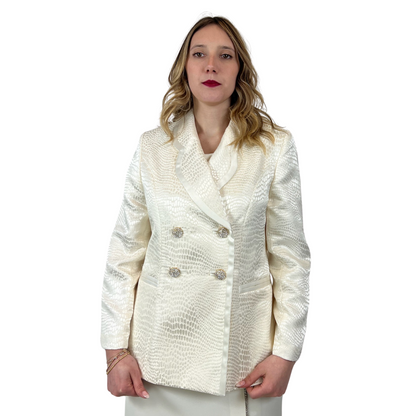 LORD & TAILOR Giacca in seta bianca