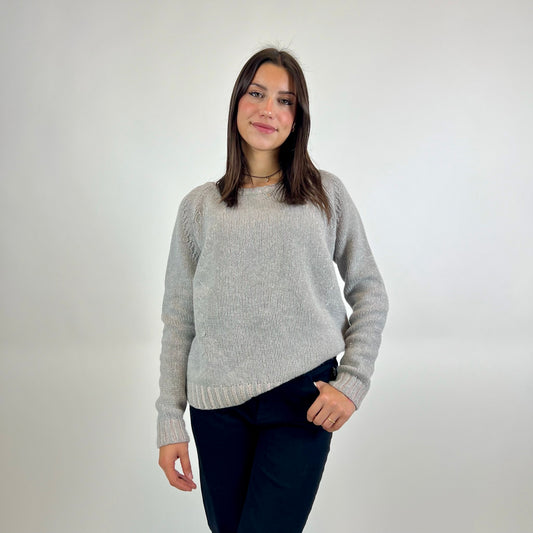 LORENA ANTONIAZZI Maglione in cashmere melange rosa azzurro