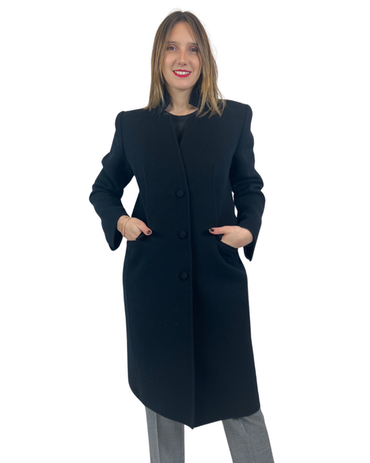 LORENZO RIVA Cappotto nero vintage
