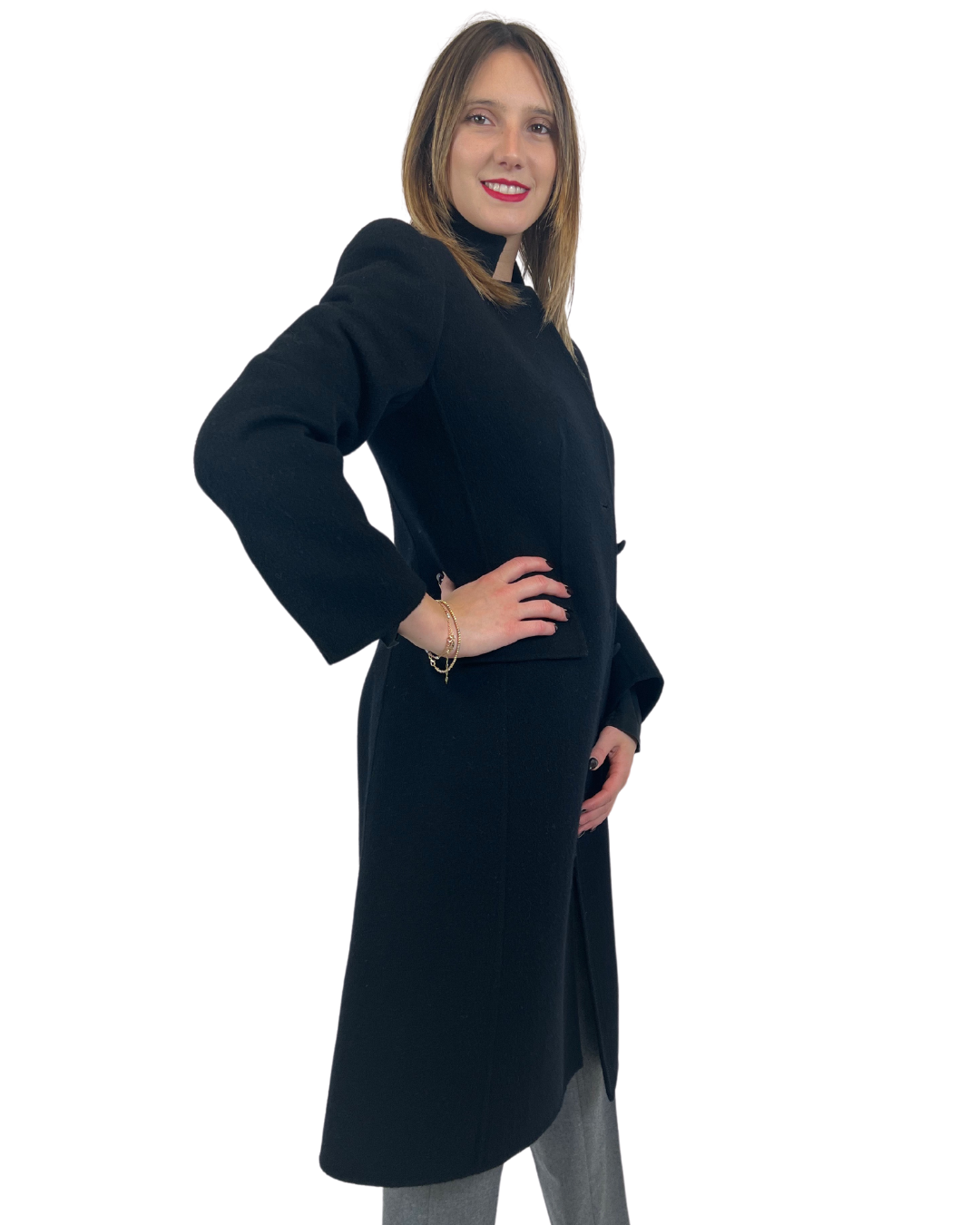 LORENZO RIVA Cappotto nero vintage