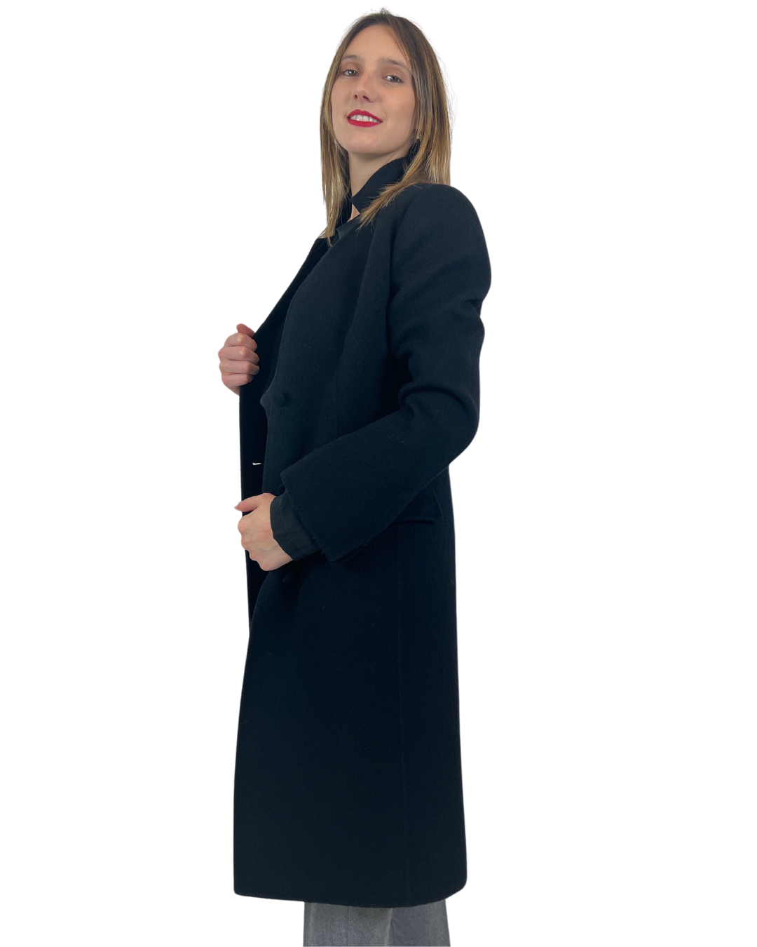 LORENZO RIVA Cappotto nero vintage