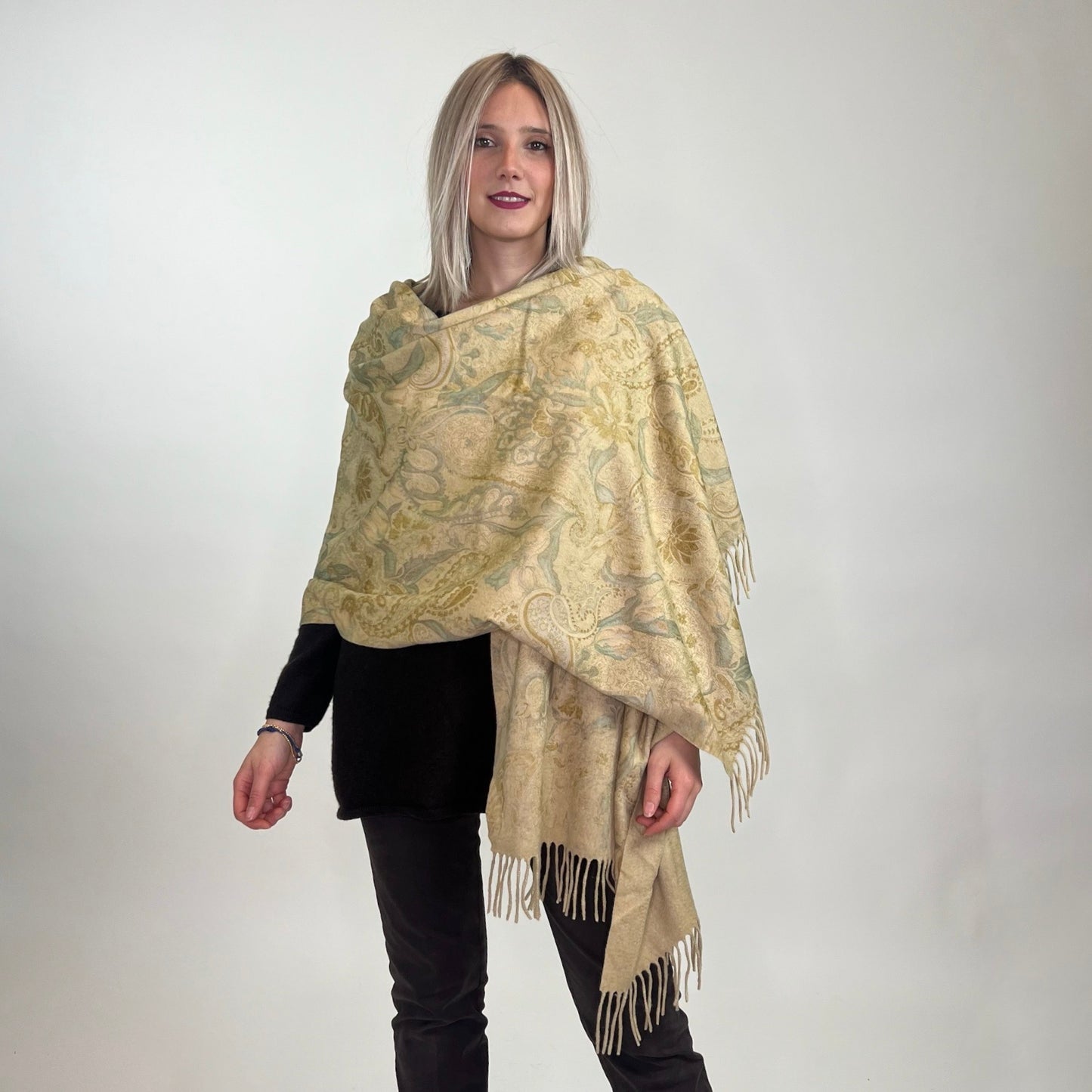 LORO PIANA Scialle in cashmere stampa Paisley