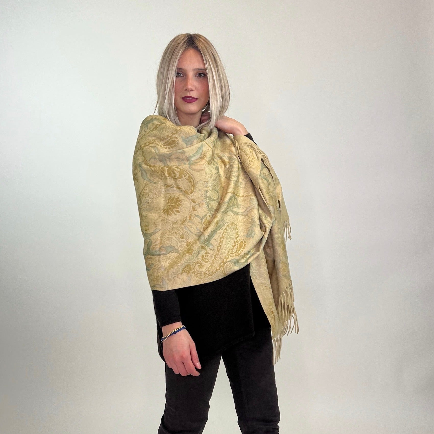 LORO PIANA Scialle in cashmere stampa Paisley