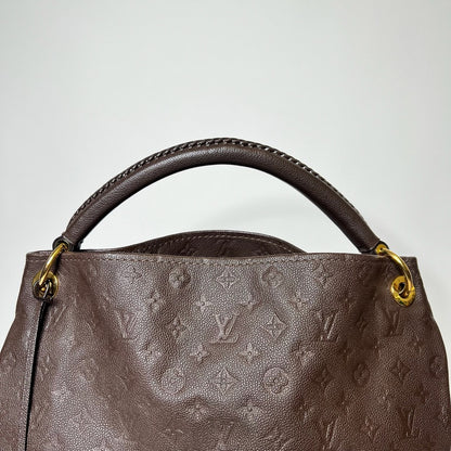 LOUIS VUITTON Borsa Artsy MM in pelle monogram imprimé marrone
