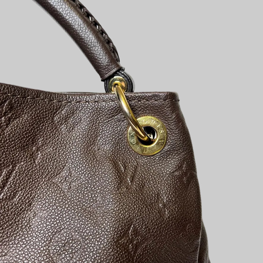 LOUIS VUITTON Borsa Artsy MM in pelle monogram imprimé marrone