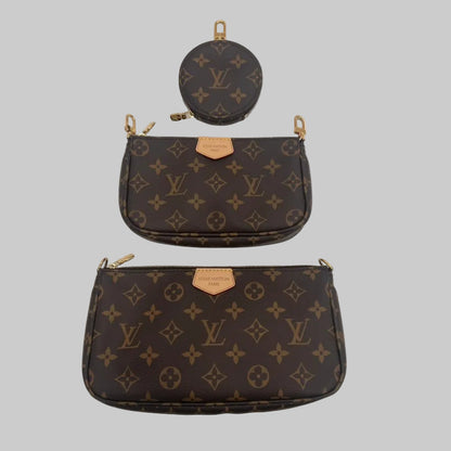 LOUIS VUITTON Borsa Multipochette Accessoires Monogram con tracolla rosa