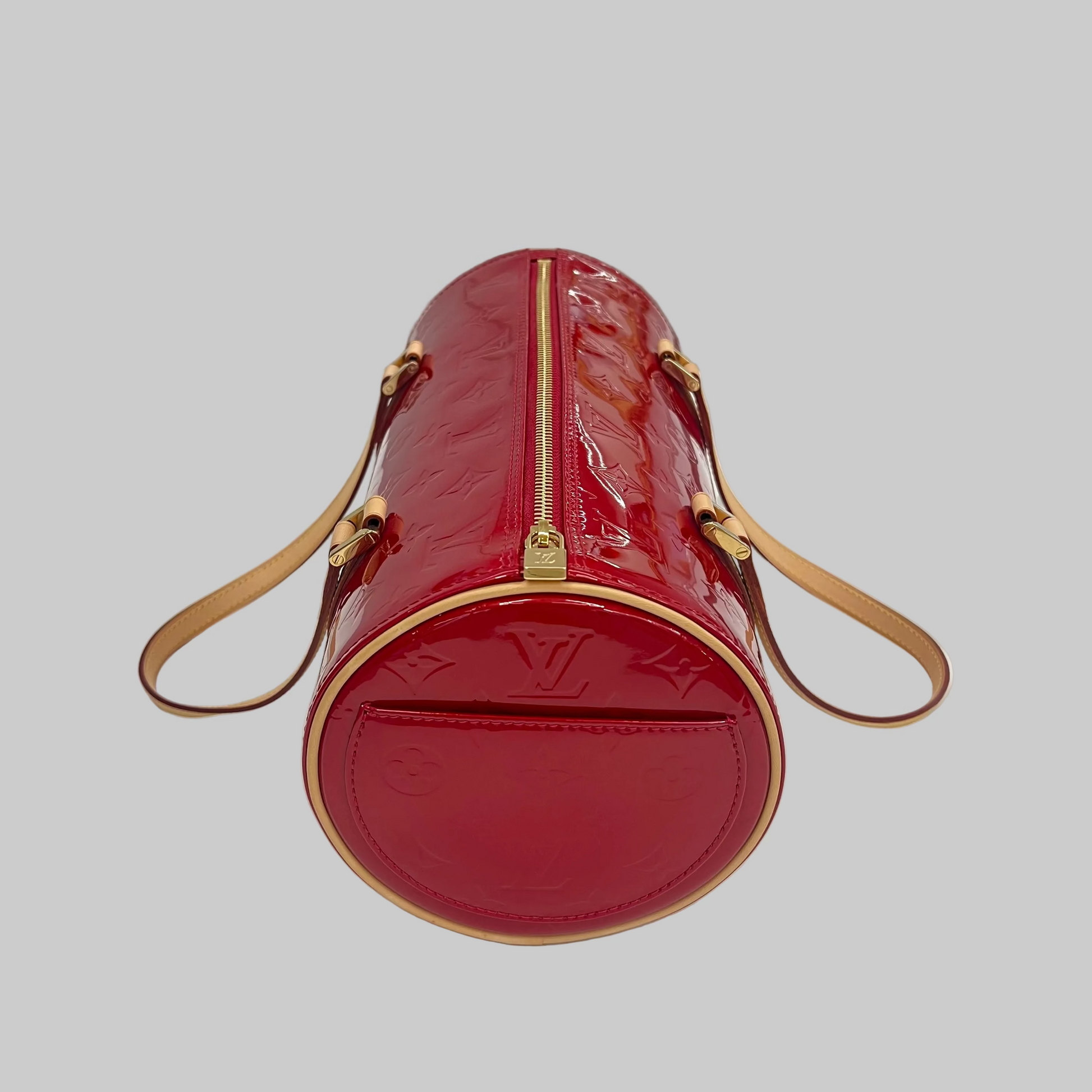 LOUIS VUITTON Borsa "Papillon" in vernice rossa