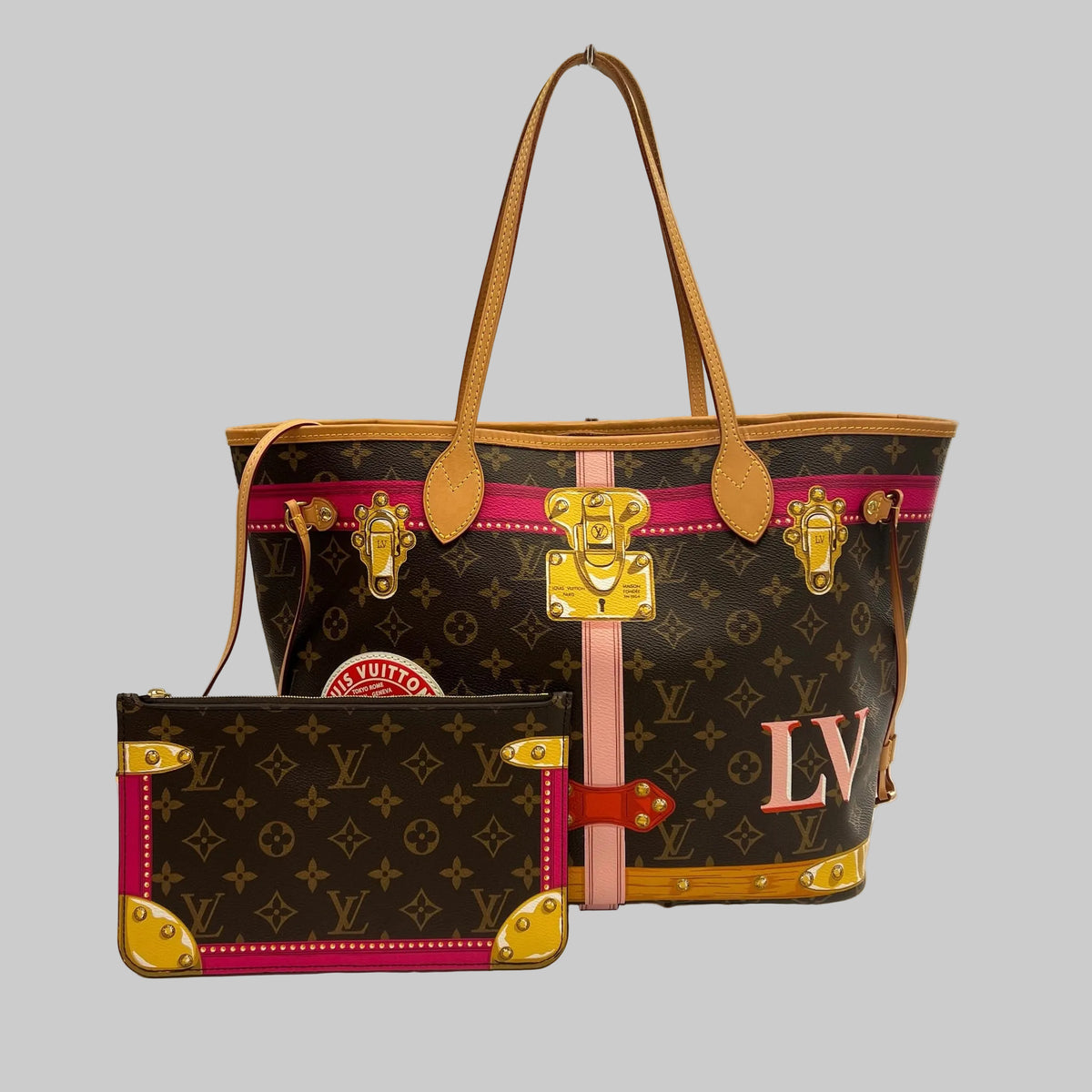 LOUIS VUITTON Borsa shopping Neverfull Trunks MM Limited Edition