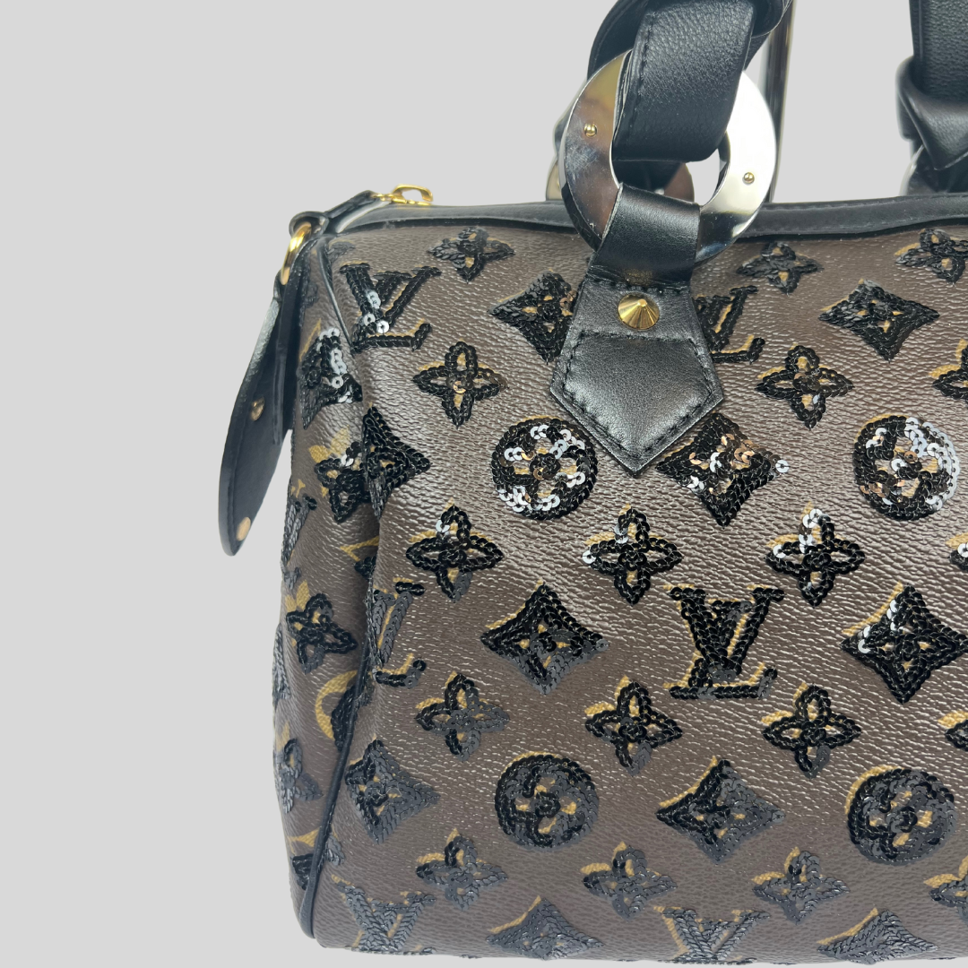 LOUIS VUITTON Borsa speedy con paillettes