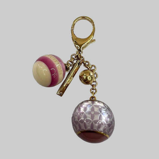 LOUIS VUITTON Charms per borsa con sfere rosa panna e lilla