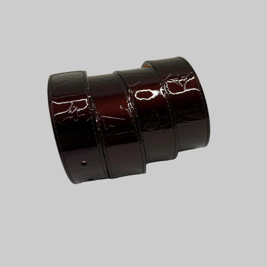 LOUIS VUITTON Cintura Santur in vernice Monogram empreinte amaranto