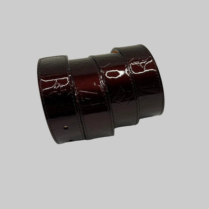 LOUIS VUITTON Cintura Santur in vernice Monogram empreinte amaranto