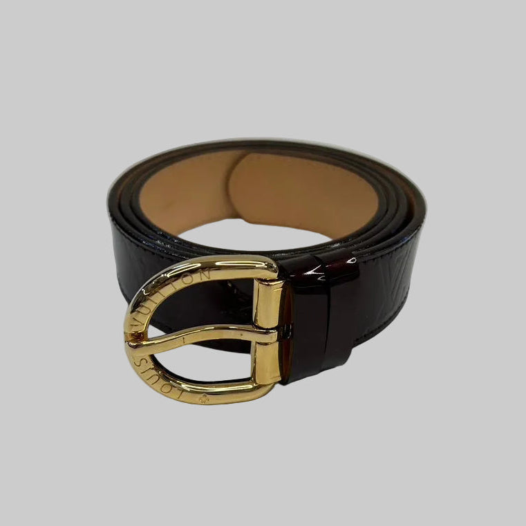 LOUIS VUITTON Cintura Santur in vernice Monogram empreinte amaranto