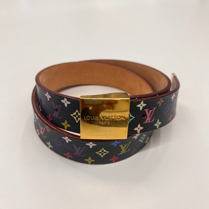 LOUIS VUITTON Cintura in canvas nero monogram multicolor
