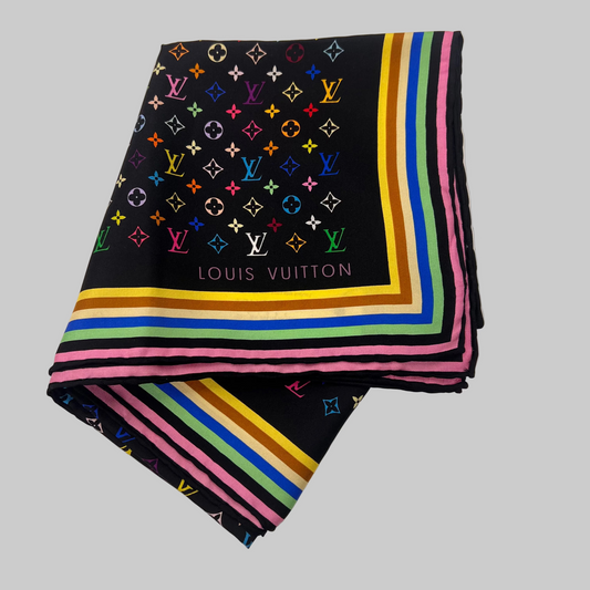 LOUIS VUITTON Foulard carrè in seta monogram multicolor