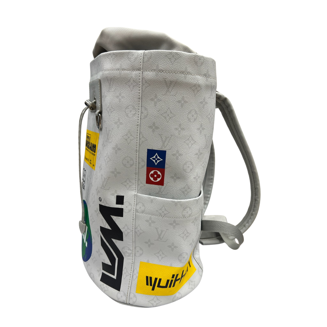 LOUIS VUITTON Zaino grande in cavnvas monogram bianco