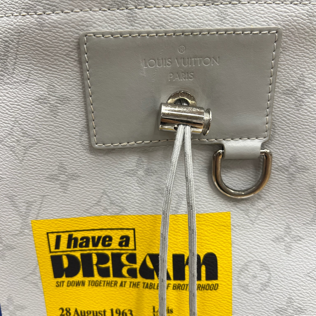LOUIS VUITTON Zaino grande in cavnvas monogram bianco