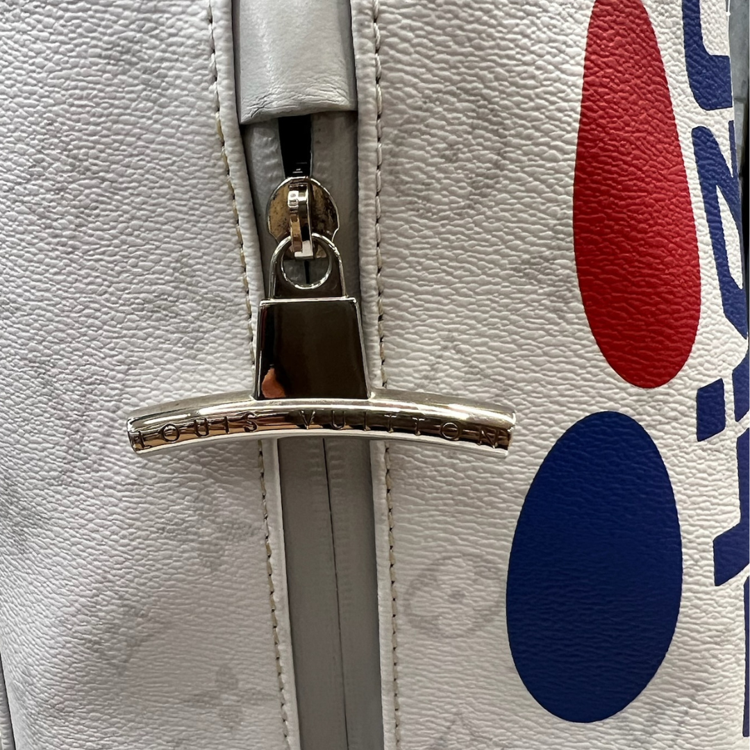 LOUIS VUITTON Zaino grande in cavnvas monogram bianco