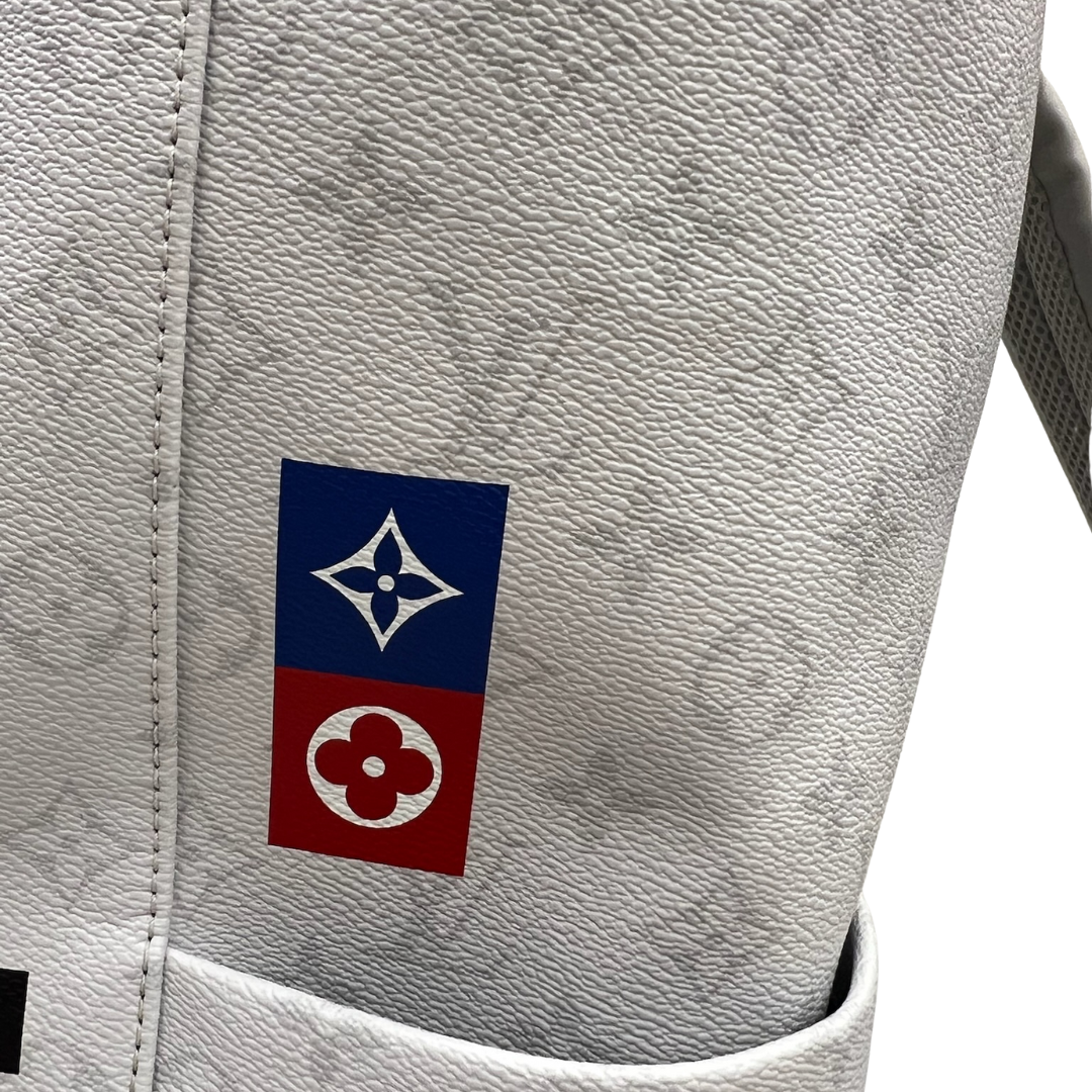 LOUIS VUITTON Zaino grande in cavnvas monogram bianco