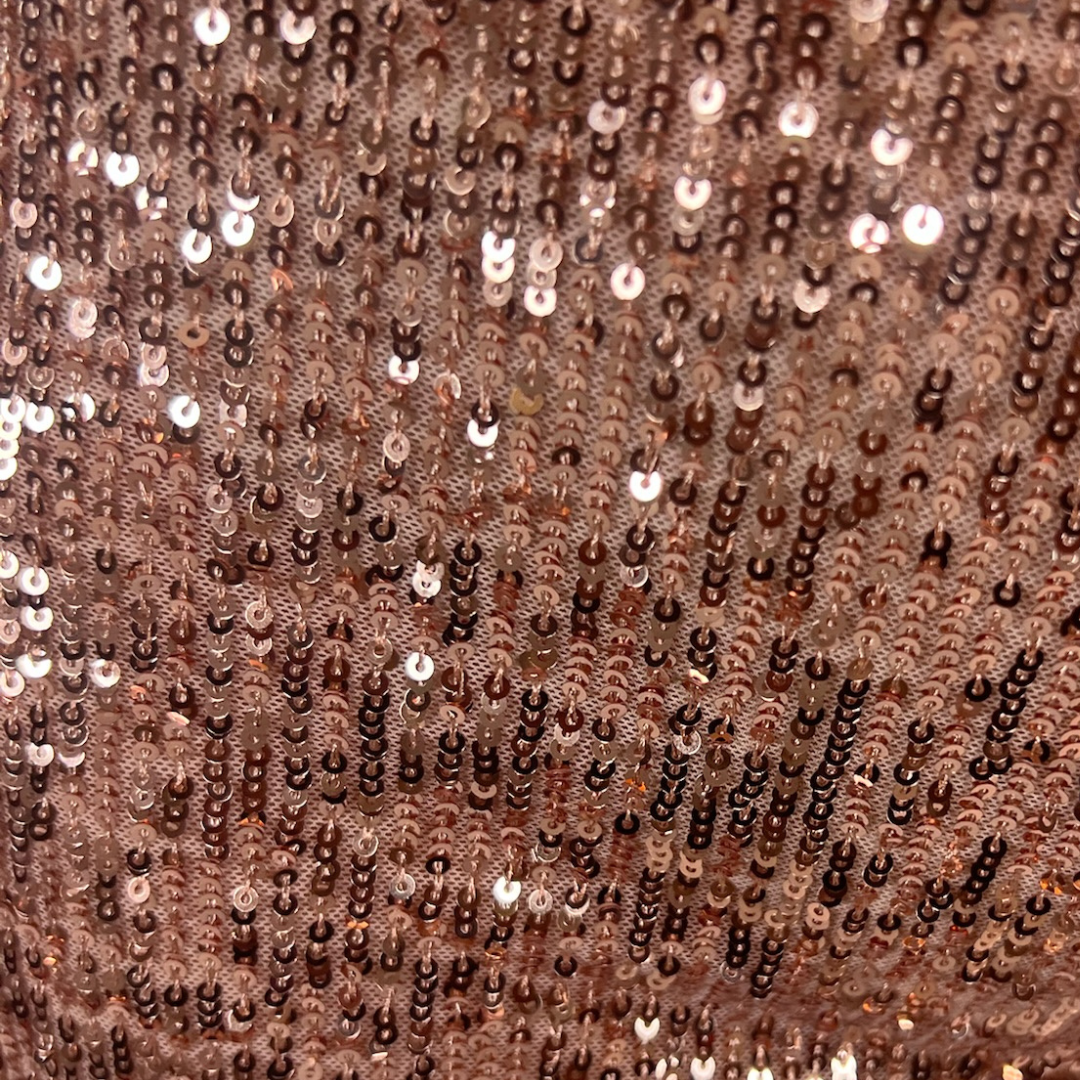 L'AUTRE CHOSE Pantaloni in micro paillettes oro rosa