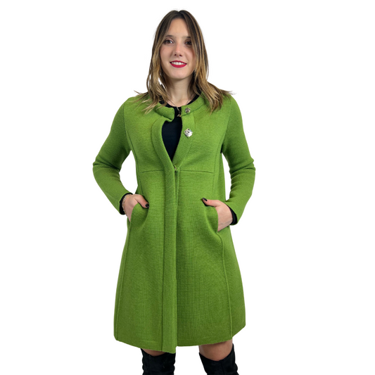 MAGLIERIA SARTORIALE Cappotto verde mela 