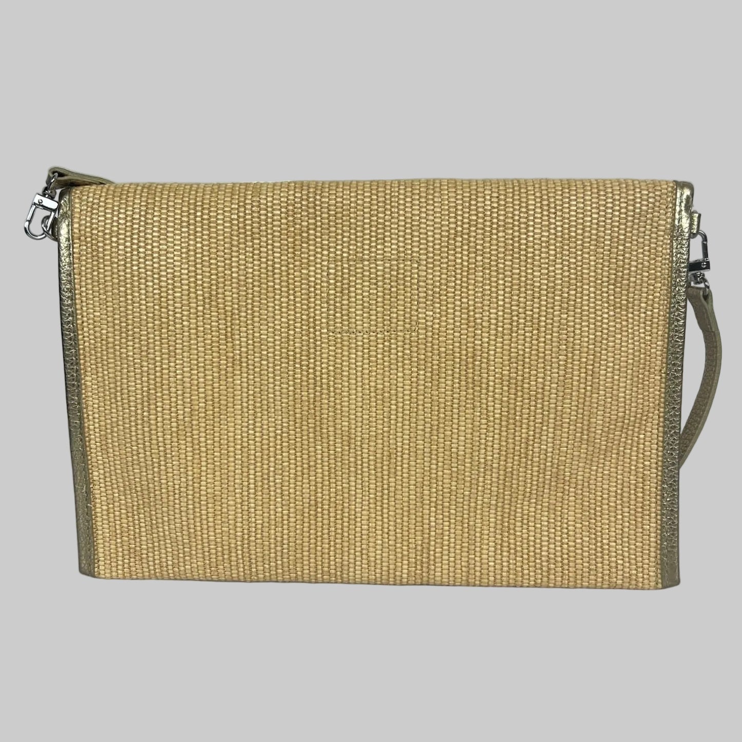 MARJAN MBH Brsa in raffia e pelle bronzo
