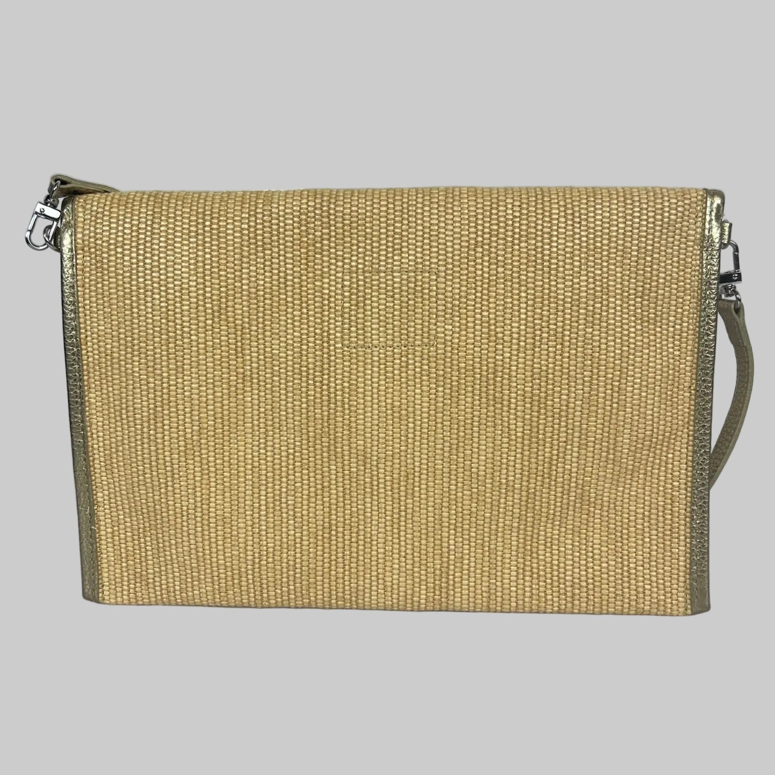 MARJAN MBH Brsa in raffia e pelle bronzo