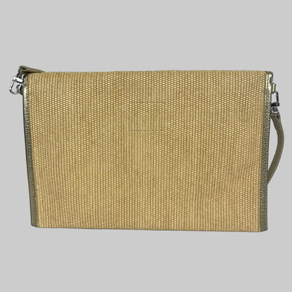 MARJAN MBH Brsa in raffia e pelle bronzo
