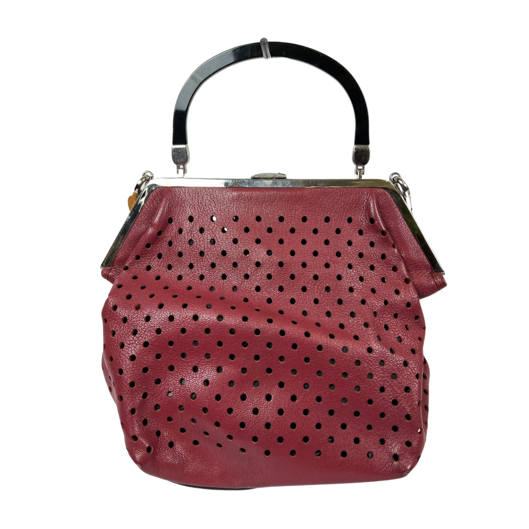 MARNI Borsa traforata borgogna