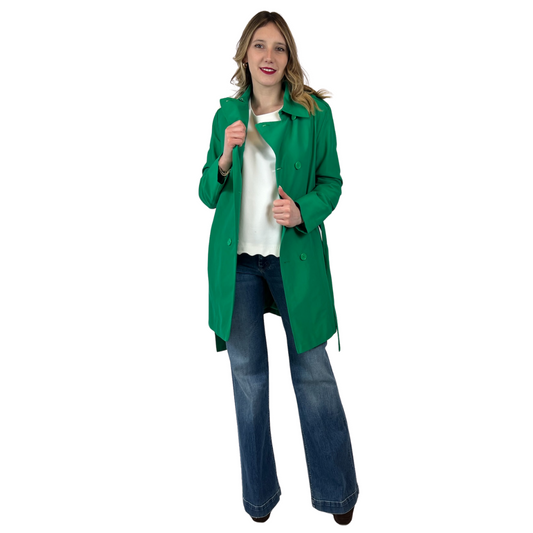 MAX & CO Trench impermeabile verde prato