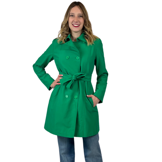 MAX & CO Trench impermeabile verde prato