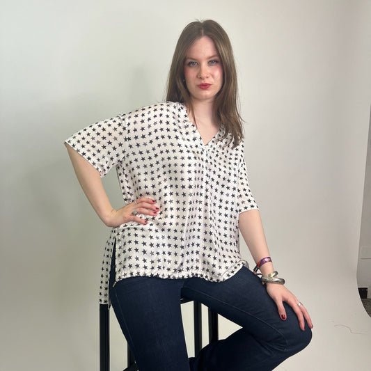 MAX MARA Casacca bianca con stelle nere
