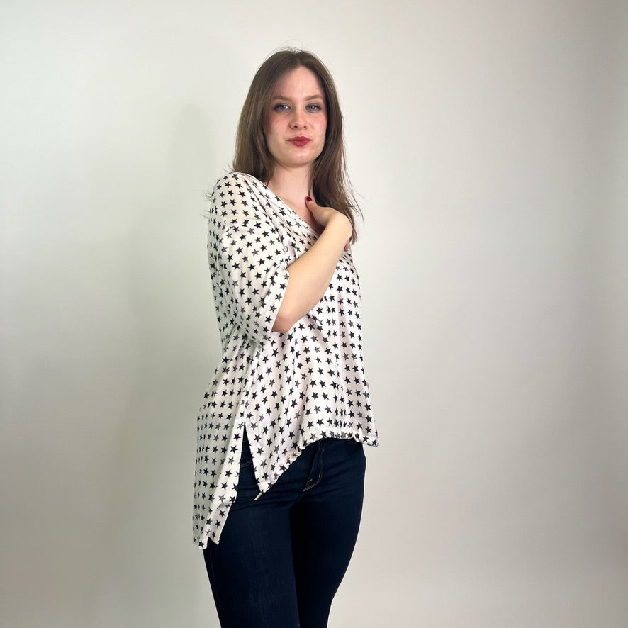 MAX MARA Casacca bianca con stelle nere