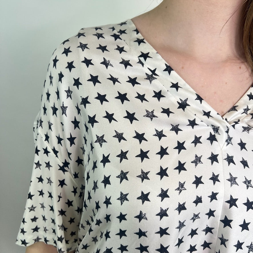 MAX MARA Casacca bianca con stelle nere